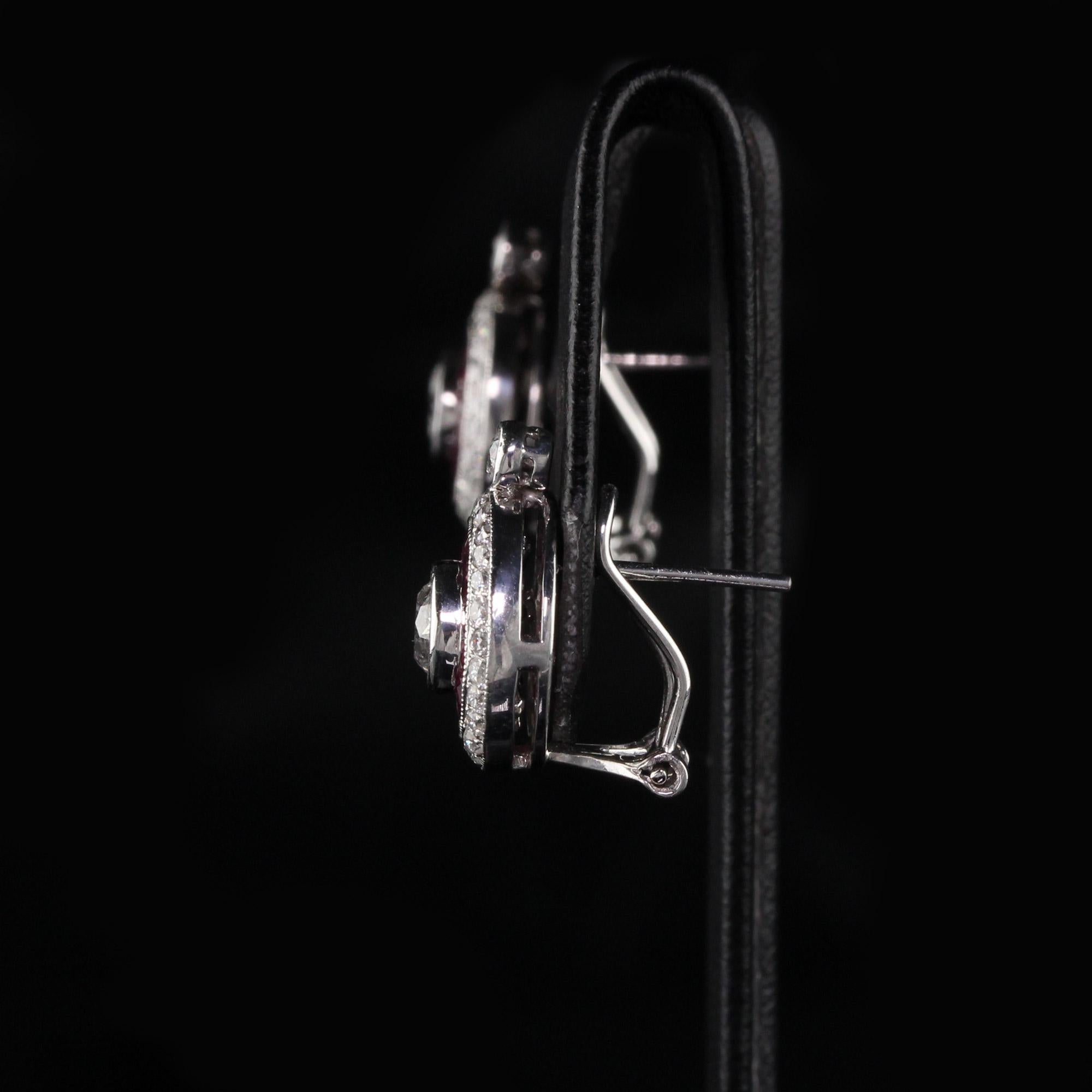 modern ruby earrings