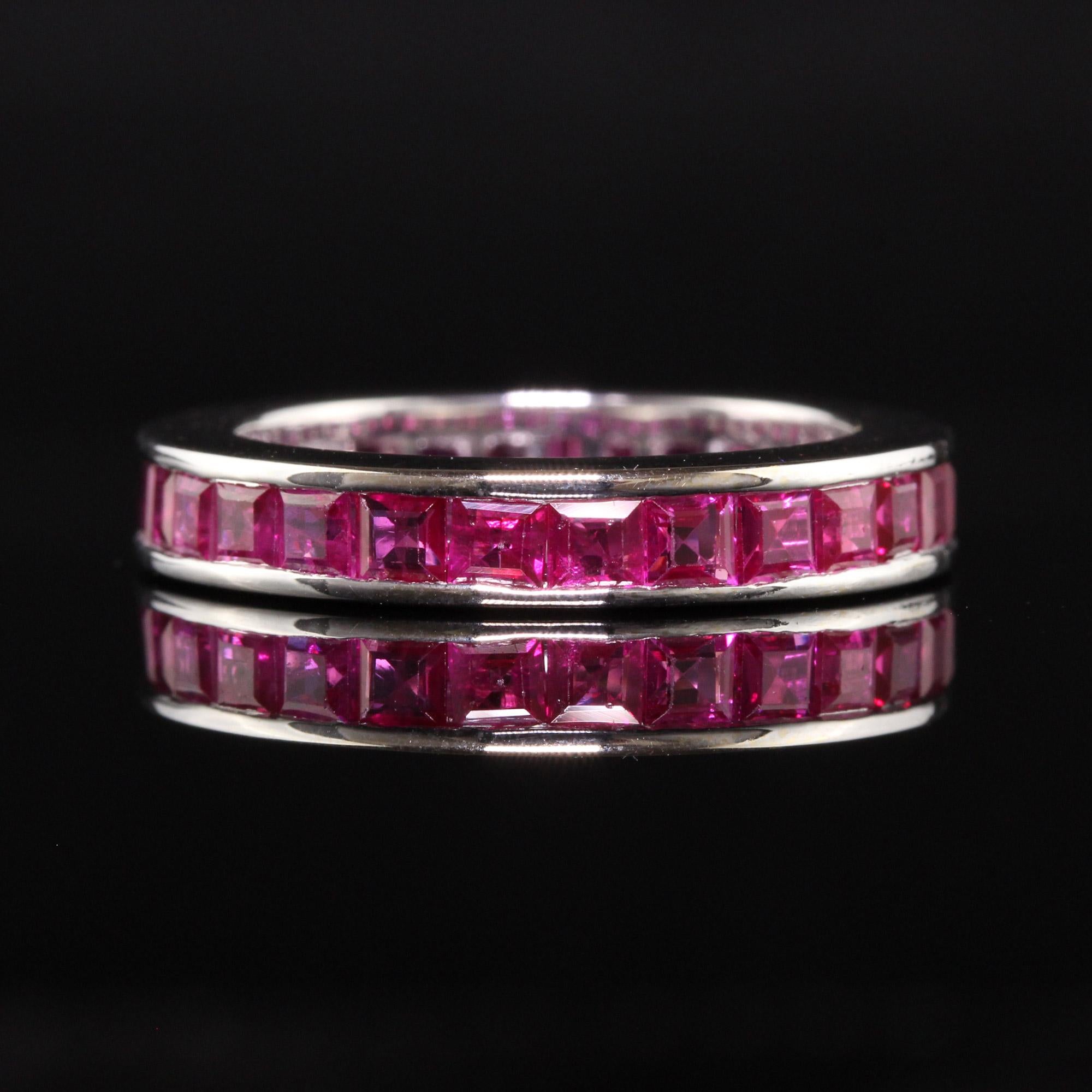 vintage ruby eternity band