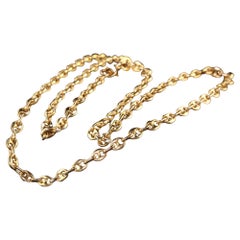 Vintage Estate 18K Yellow Gold Gucci Style Link Necklace