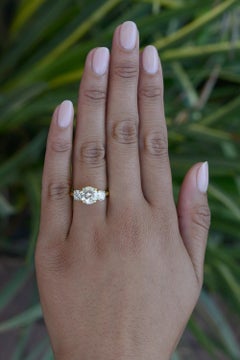 Vintage Estate 3.30 Carat Diamond Trilogy Engagement Ring