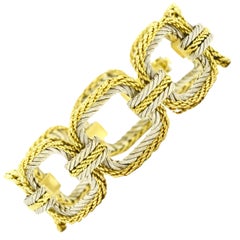 Vintage Estate Buccellati Woven Link Wide Bracelet