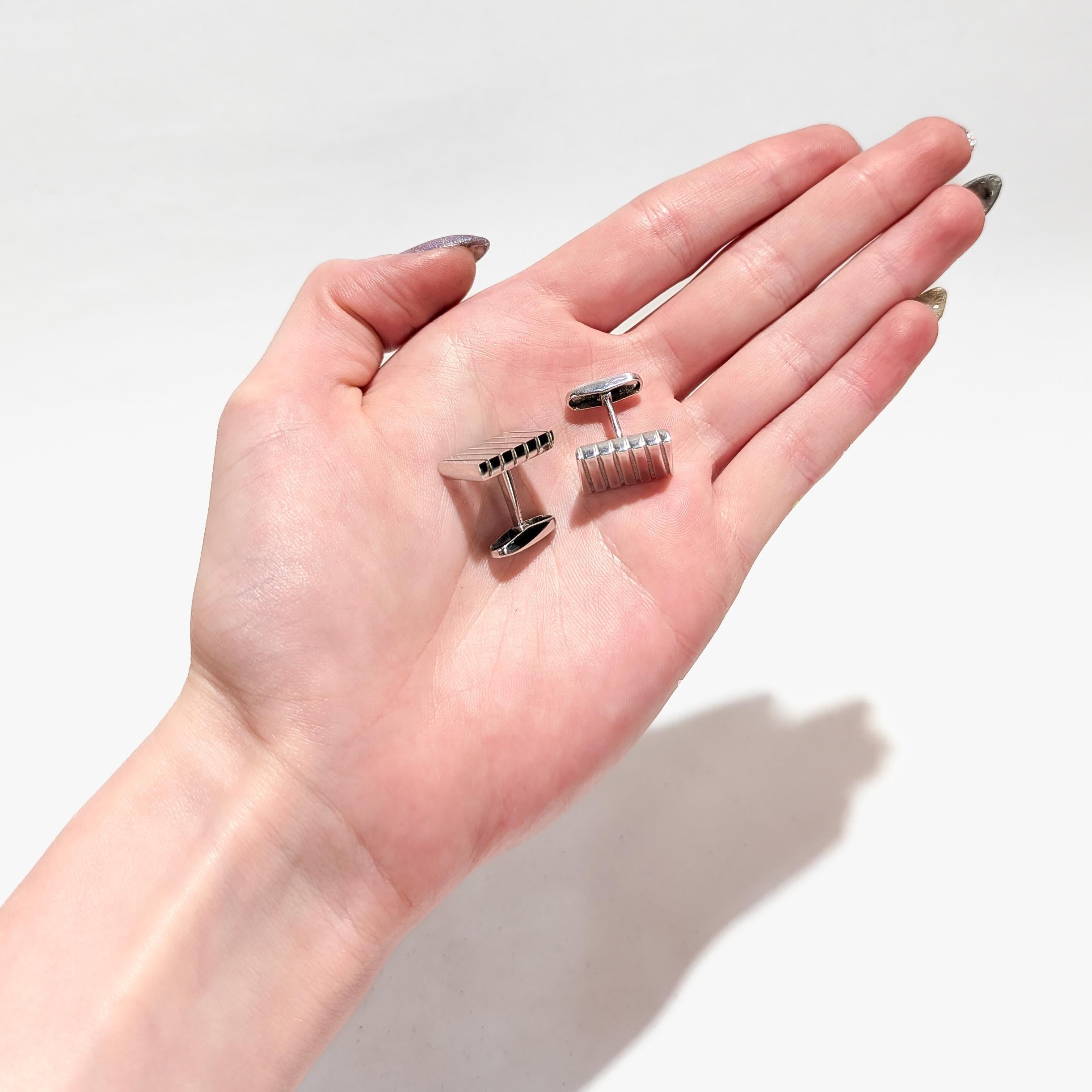 Vintage Estate BVLGARI Sterling Silver Cufflinks For Sale 10