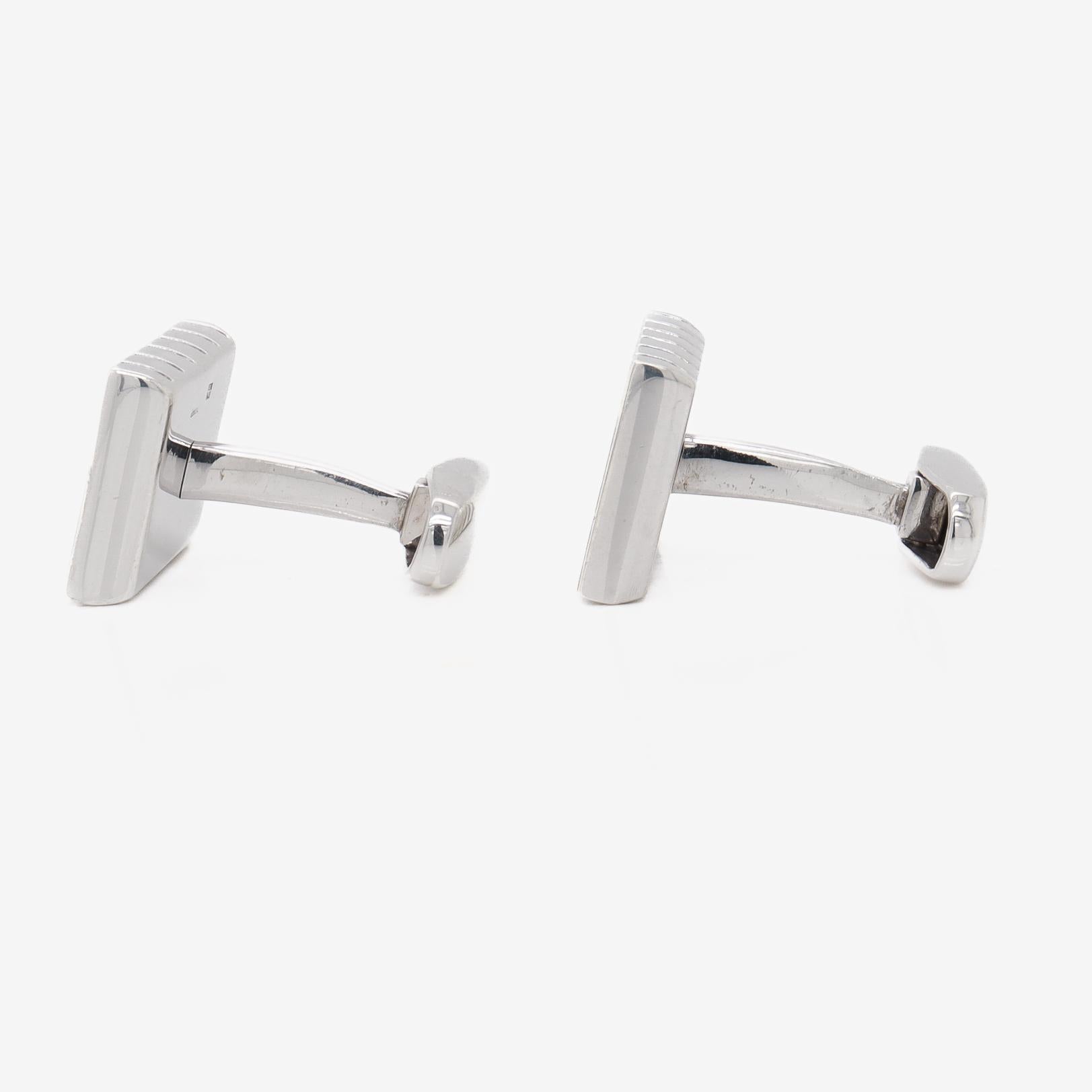 Vintage Estate BVLGARI Sterling Silver Cufflinks For Sale 1