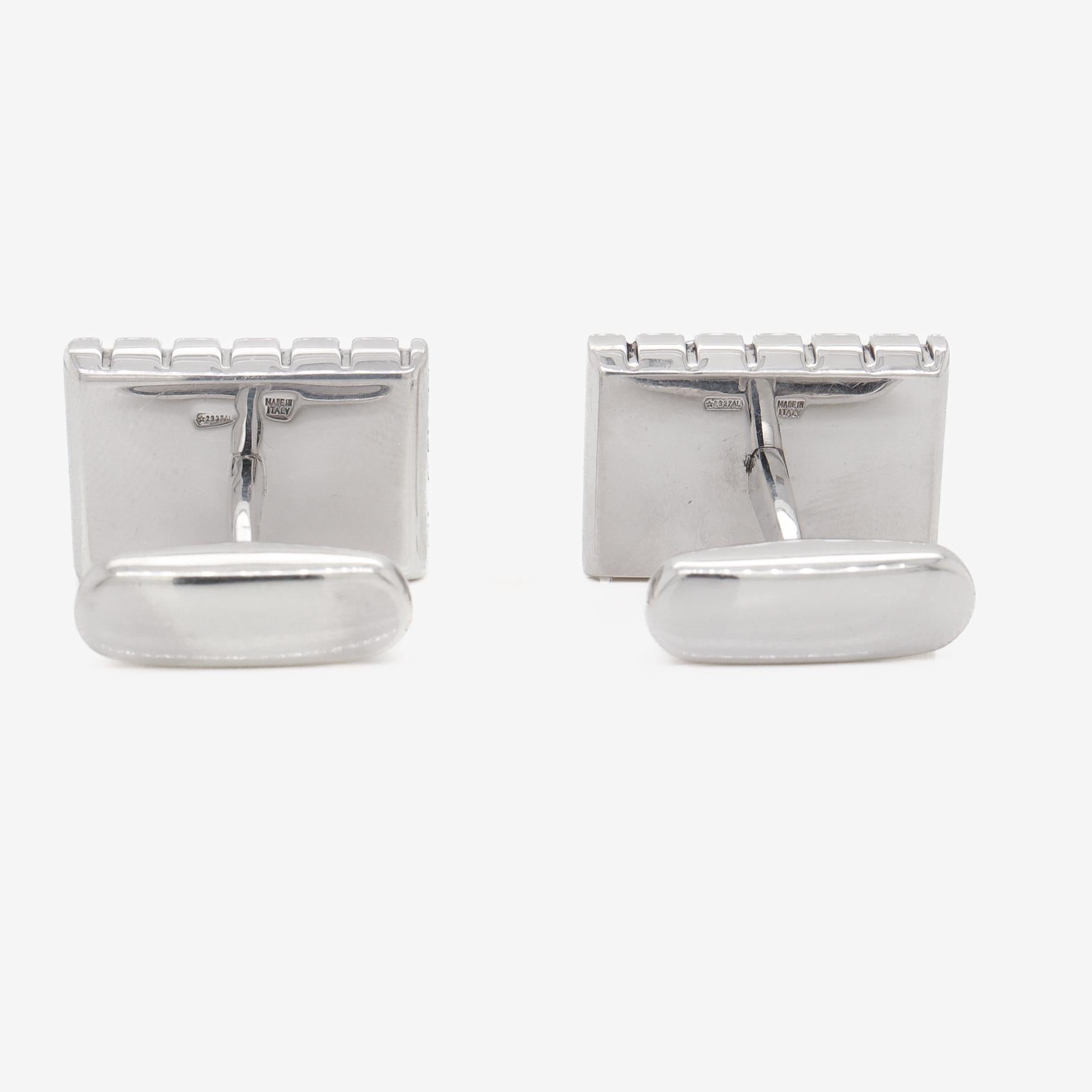 Vintage Estate BVLGARI Sterling Silver Cufflinks For Sale 2