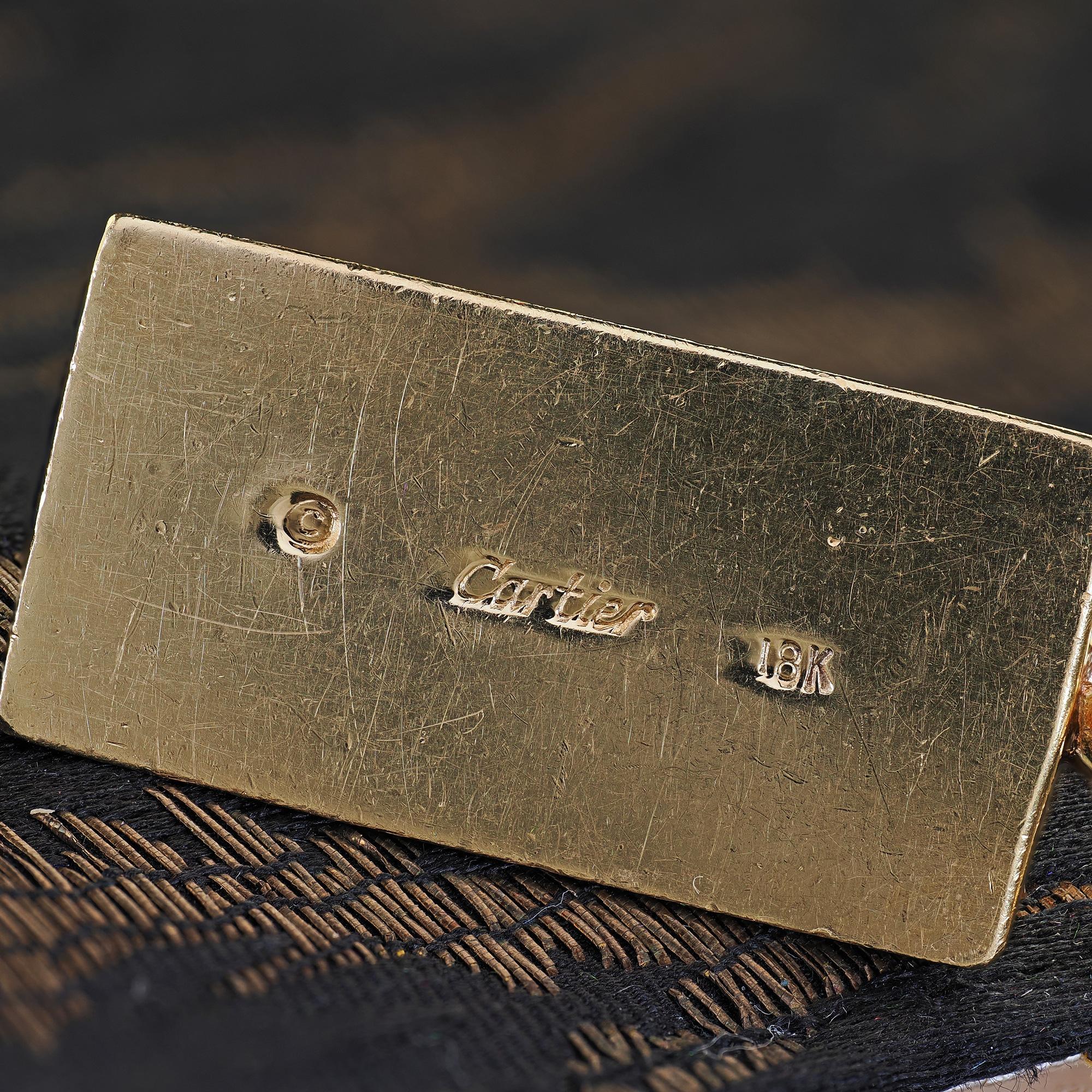Vintage Estate Cartier 18K Gelbgold 1 OZ Bar-Anhänger, Vintage im Angebot 1
