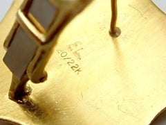 Vintage Estate EL British Sovereign Coin Yellow Gold Large Earrings