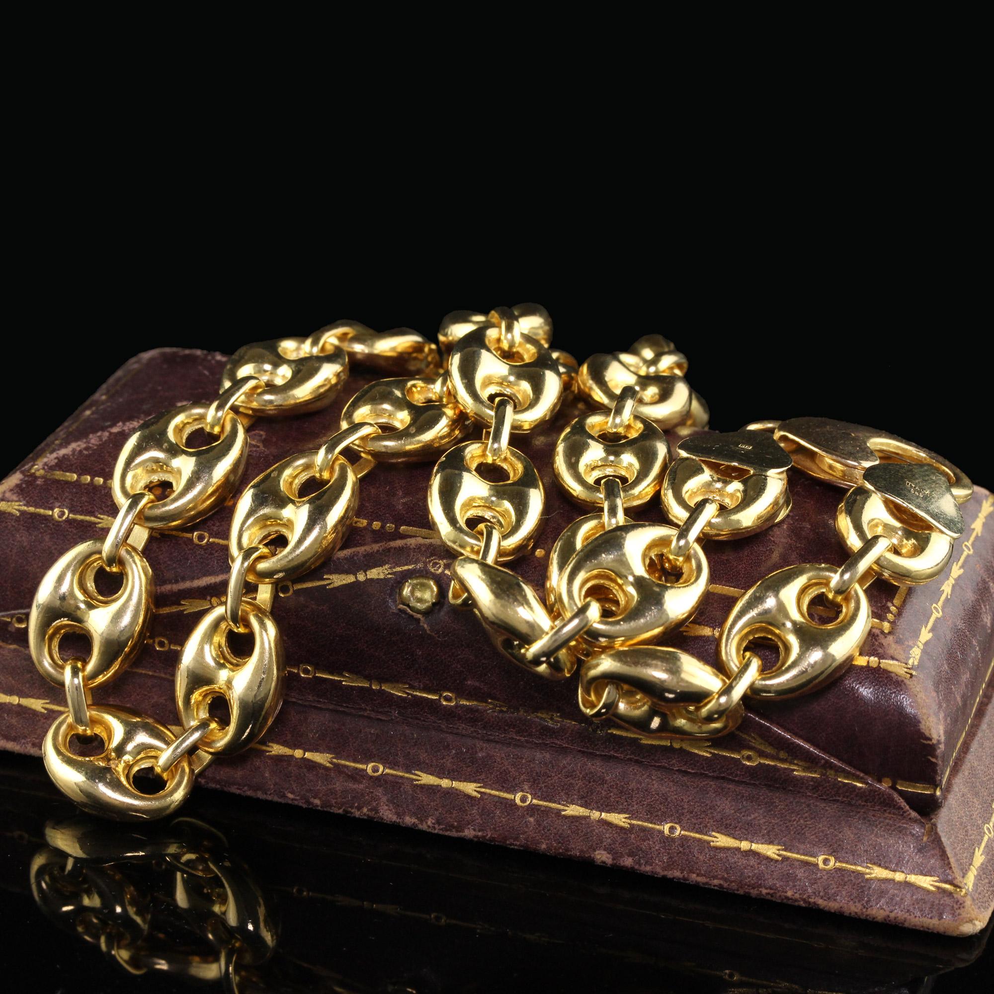 Gucci 1970's Gold Tone Mariner Link Chain Belt – catwalk