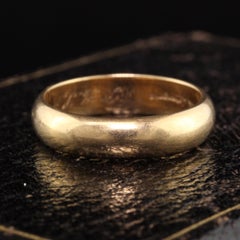 Vintage Estate Lohengrin 14K Yellow Gold Engraved Wedding Band