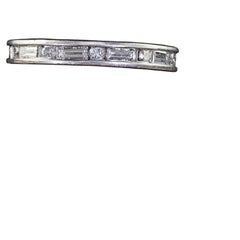 Vintage Estate Platinum Baguette Diamond Alternating Eternity Band - Size 5