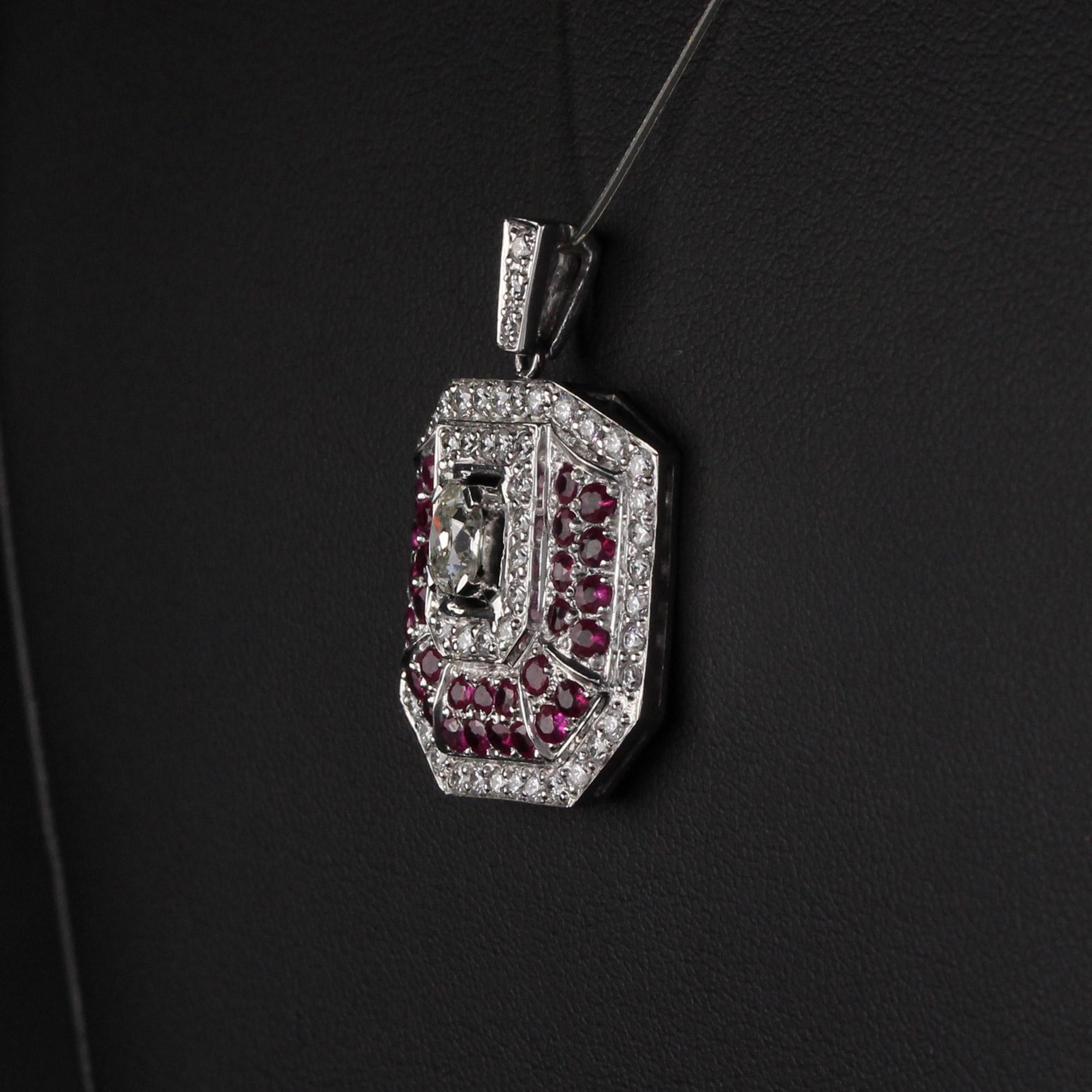 womens estate ruby pendants