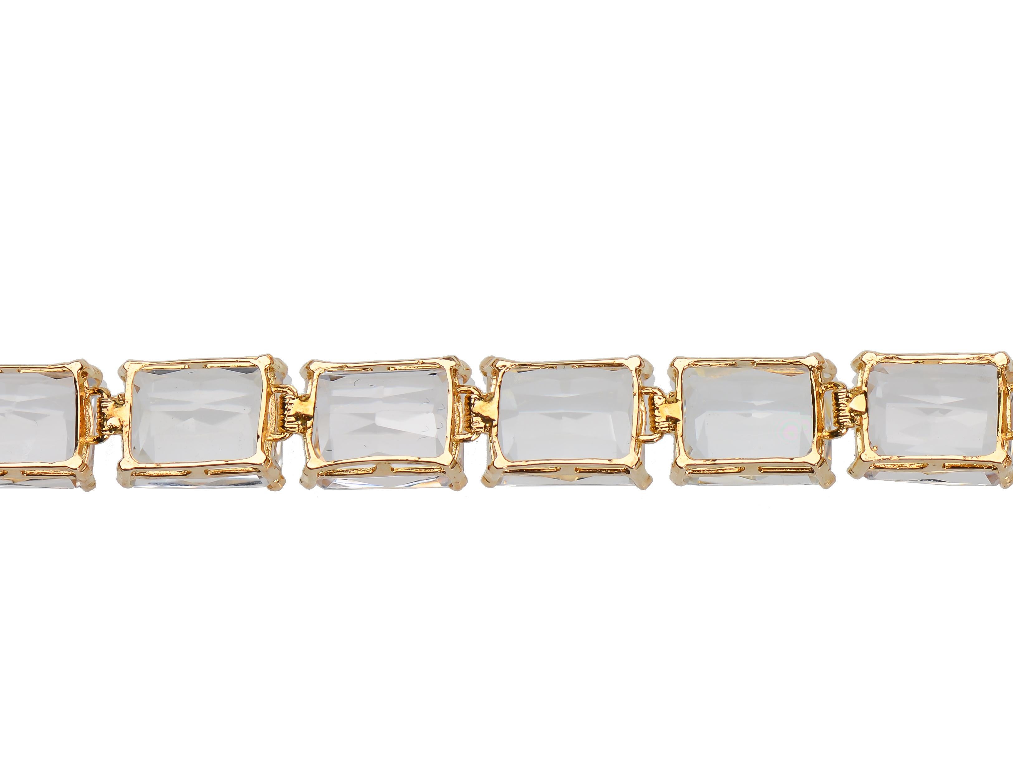 Modern Vintage Estate Rock Crystal Bracelet