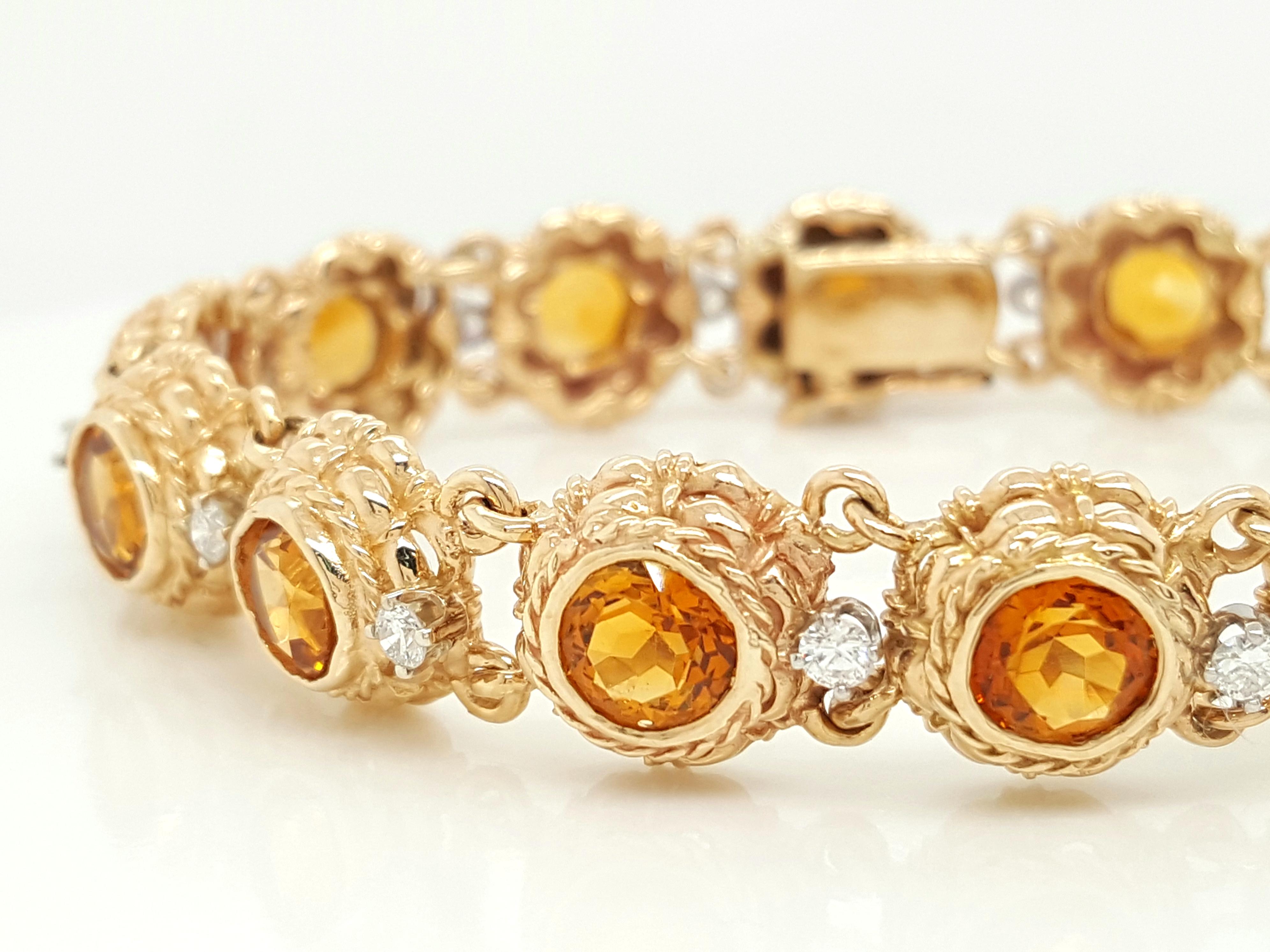 citrine bracelet gold