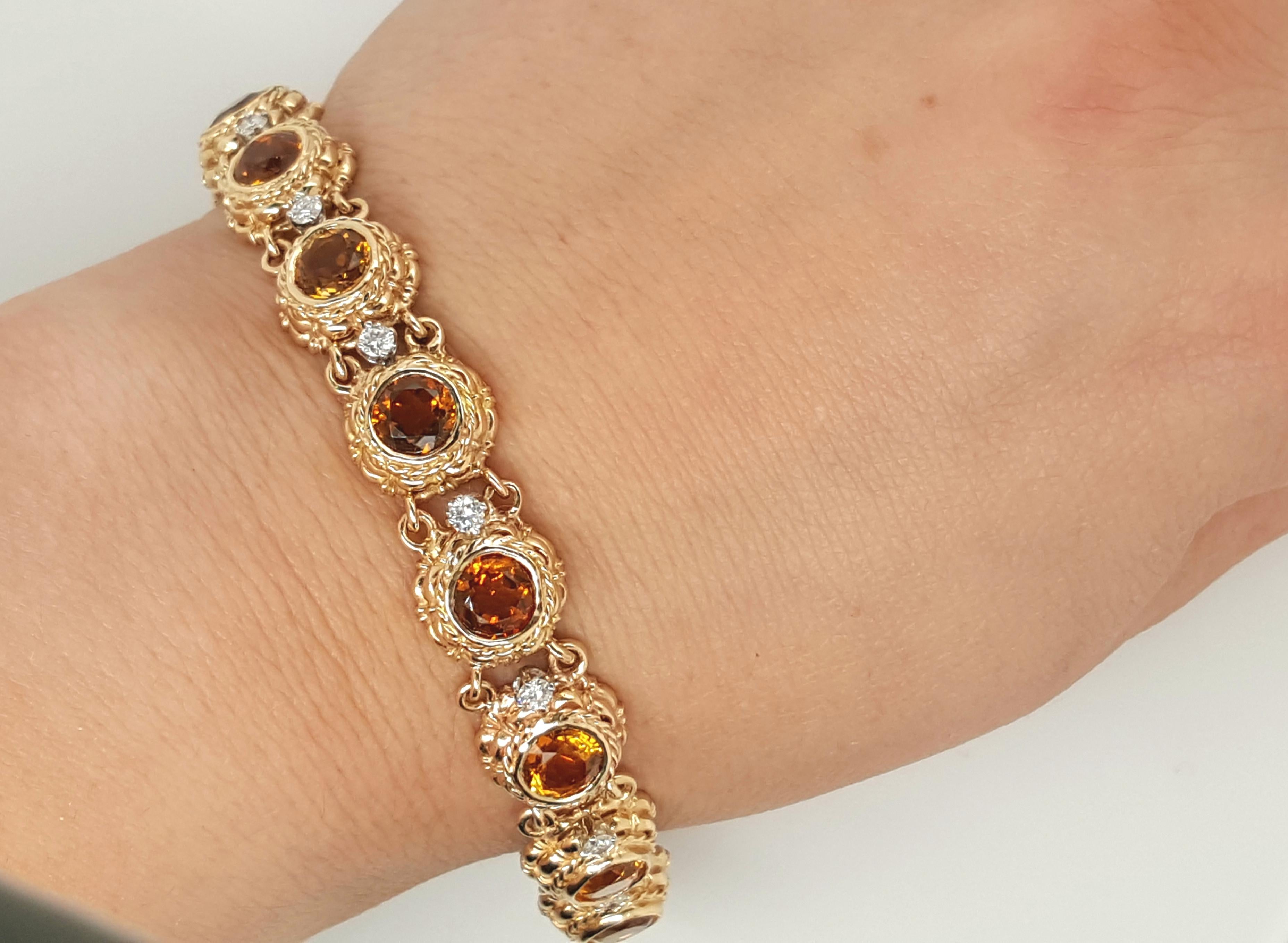 citrine diamond bracelet