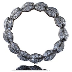 Broche corona de diamantes en oro y platino Vintage Estate Tiffany & Co.