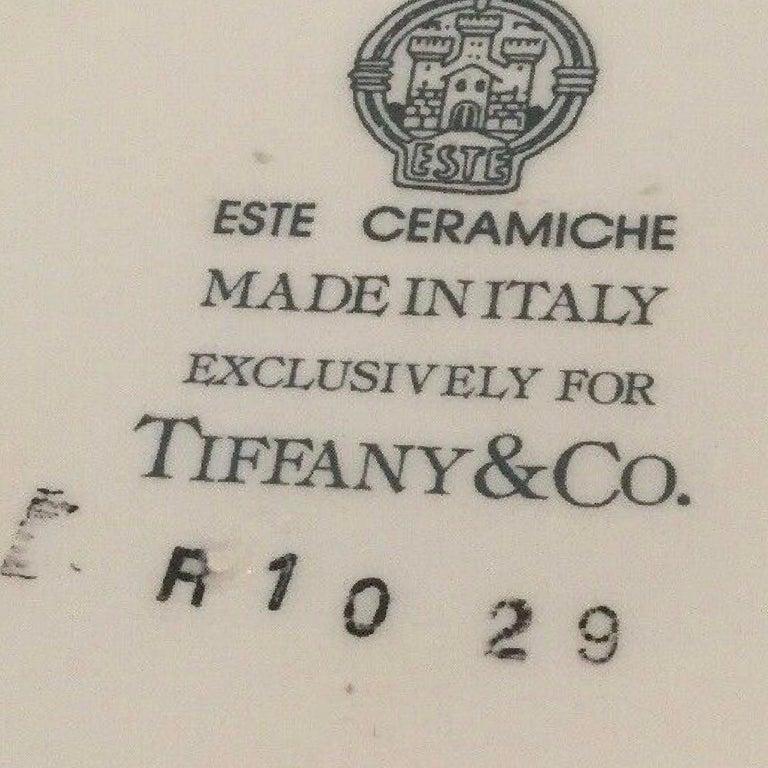Mid-Century Modern Vintage Este Ceramiche Tiffany & Co. R1029 Walnut Nut Bowl & Lid, Cobalt, Signed