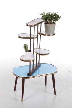 Vintage Etagere Plant Stand Sixties with Beautiful Colours