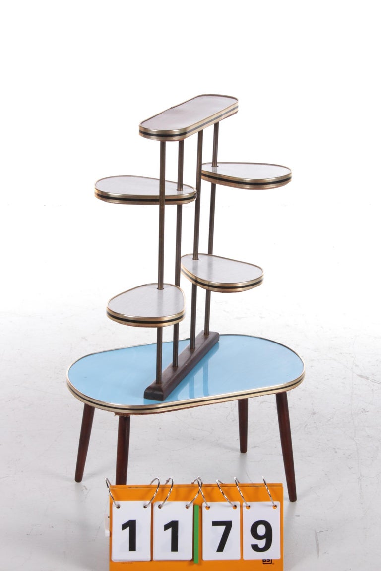 Vintage Etagere Plant Stand Sixties with Beautiful Colours For Sale at
