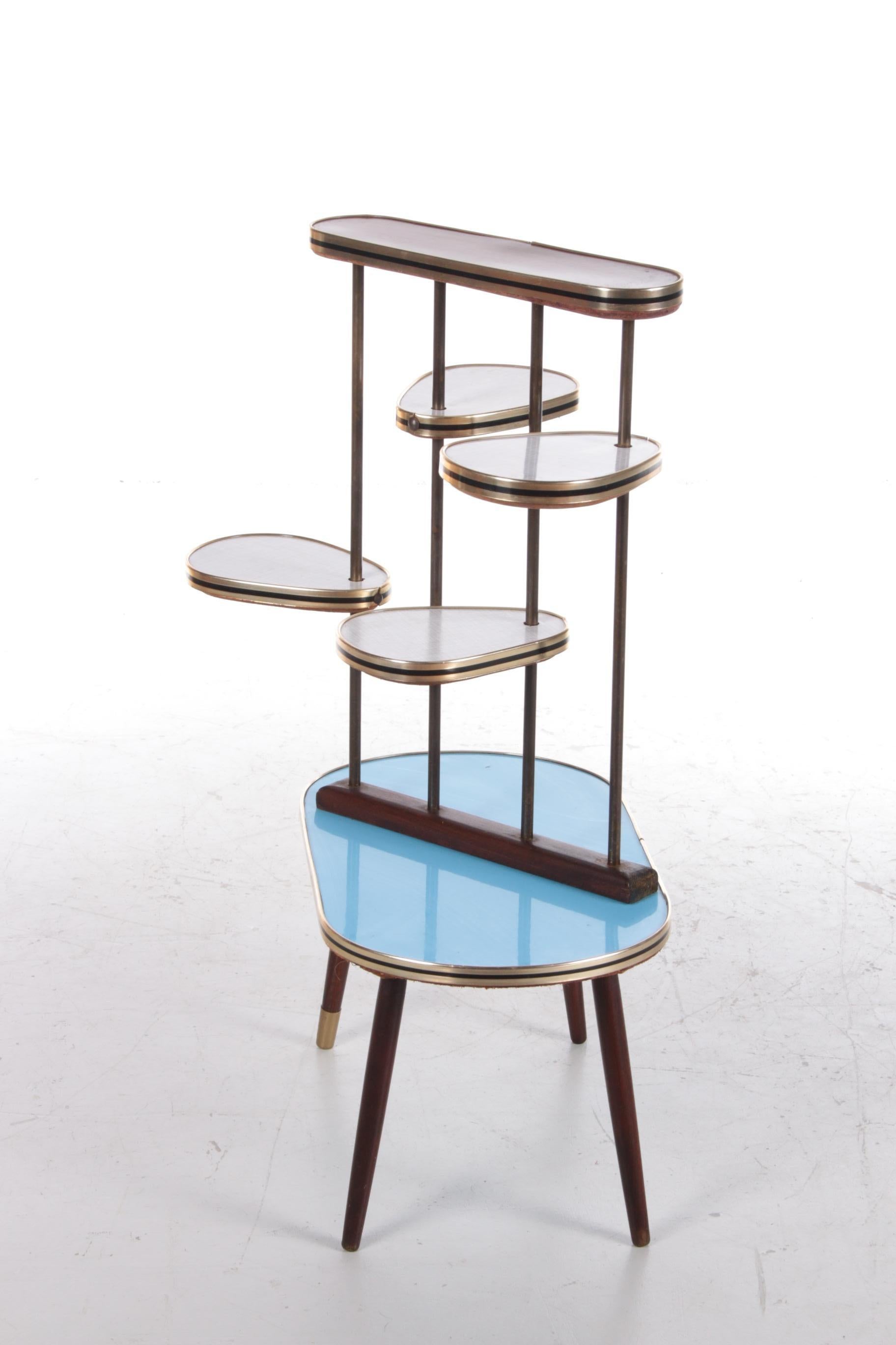 Mid-Century Modern Vintage Etagere Plant Stand Sixties with Beautiful Colours