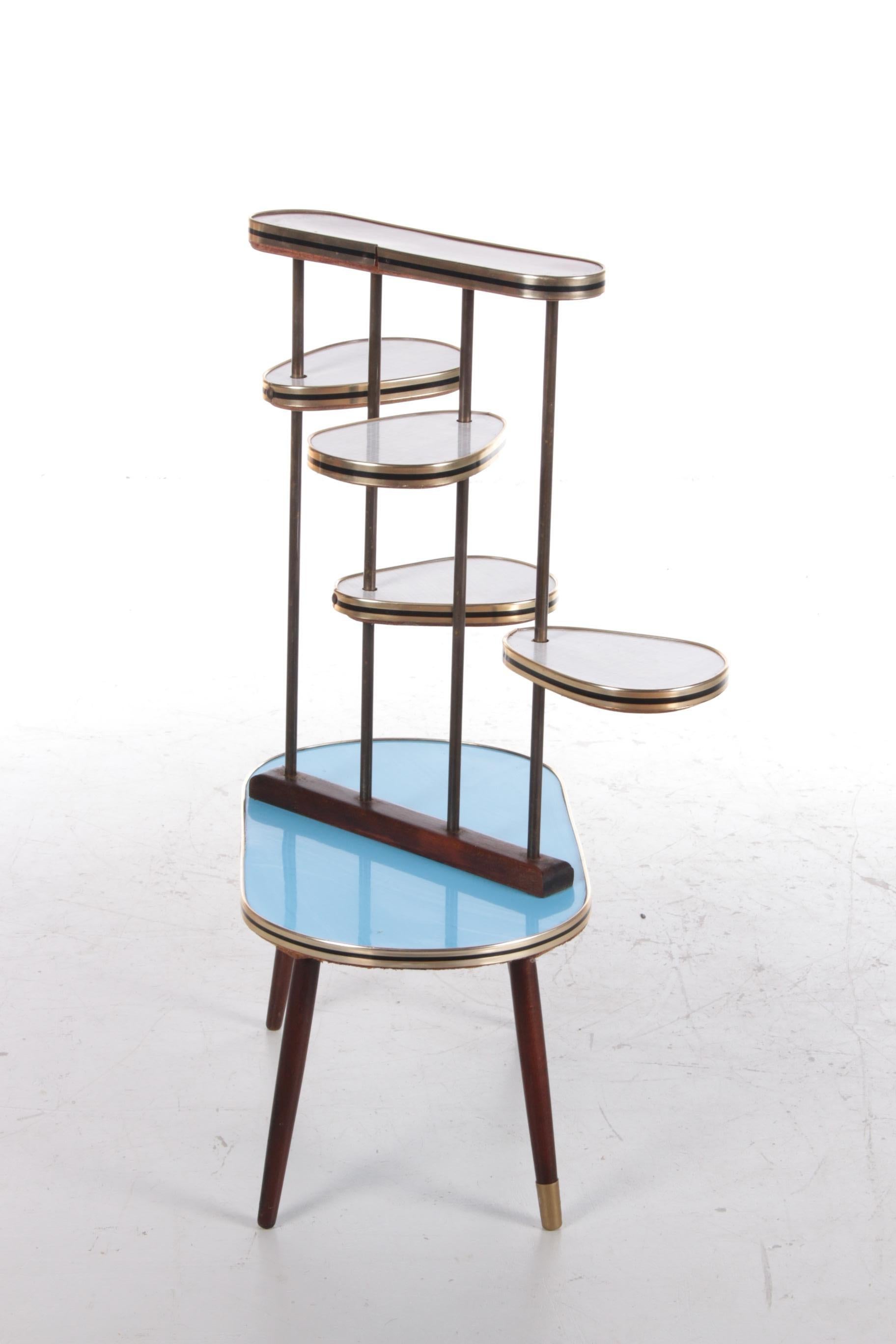 Vintage Etagere Plant Stand Sixties with Beautiful Colours In Good Condition In Oostrum-Venray, NL
