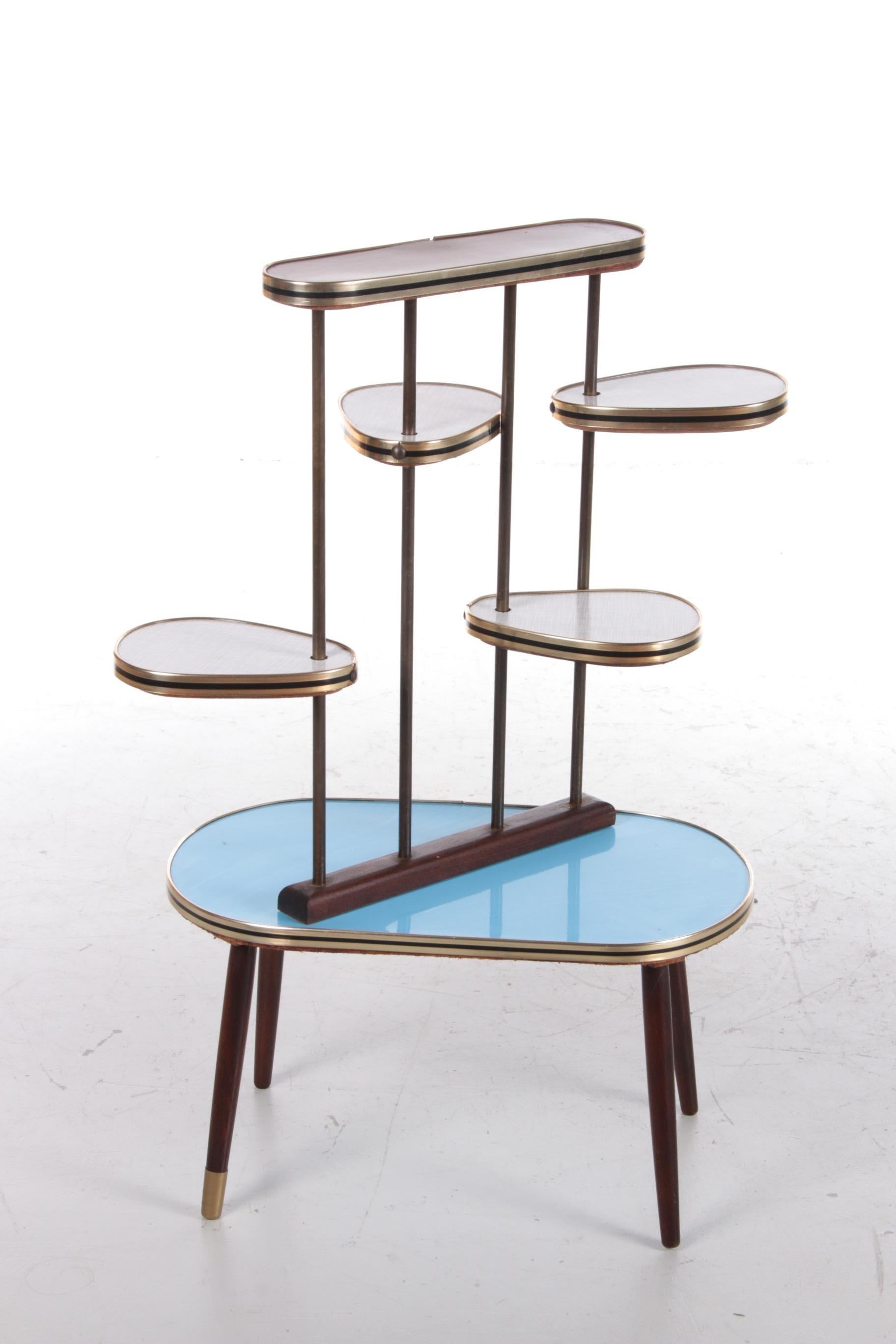 Mid-20th Century Vintage Etagere Plant Stand Sixties with Beautiful Colours