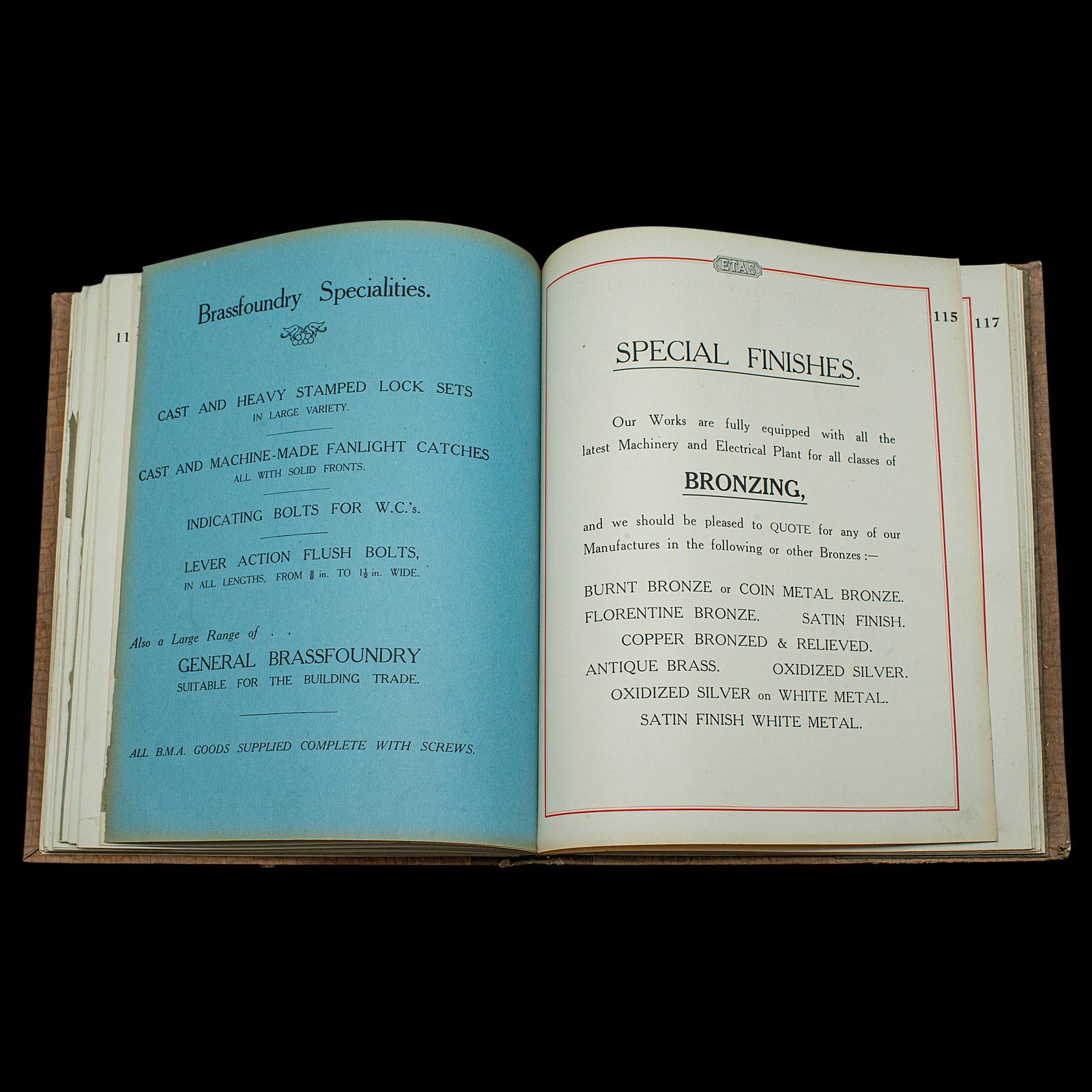 Catalogue de la serrure ETAS, anglais, illustré, guide pour les professionnels, vers 1930 en vente 2