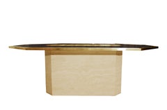 Vintage Etched Brass Art Design Table by Roger Vanhevel