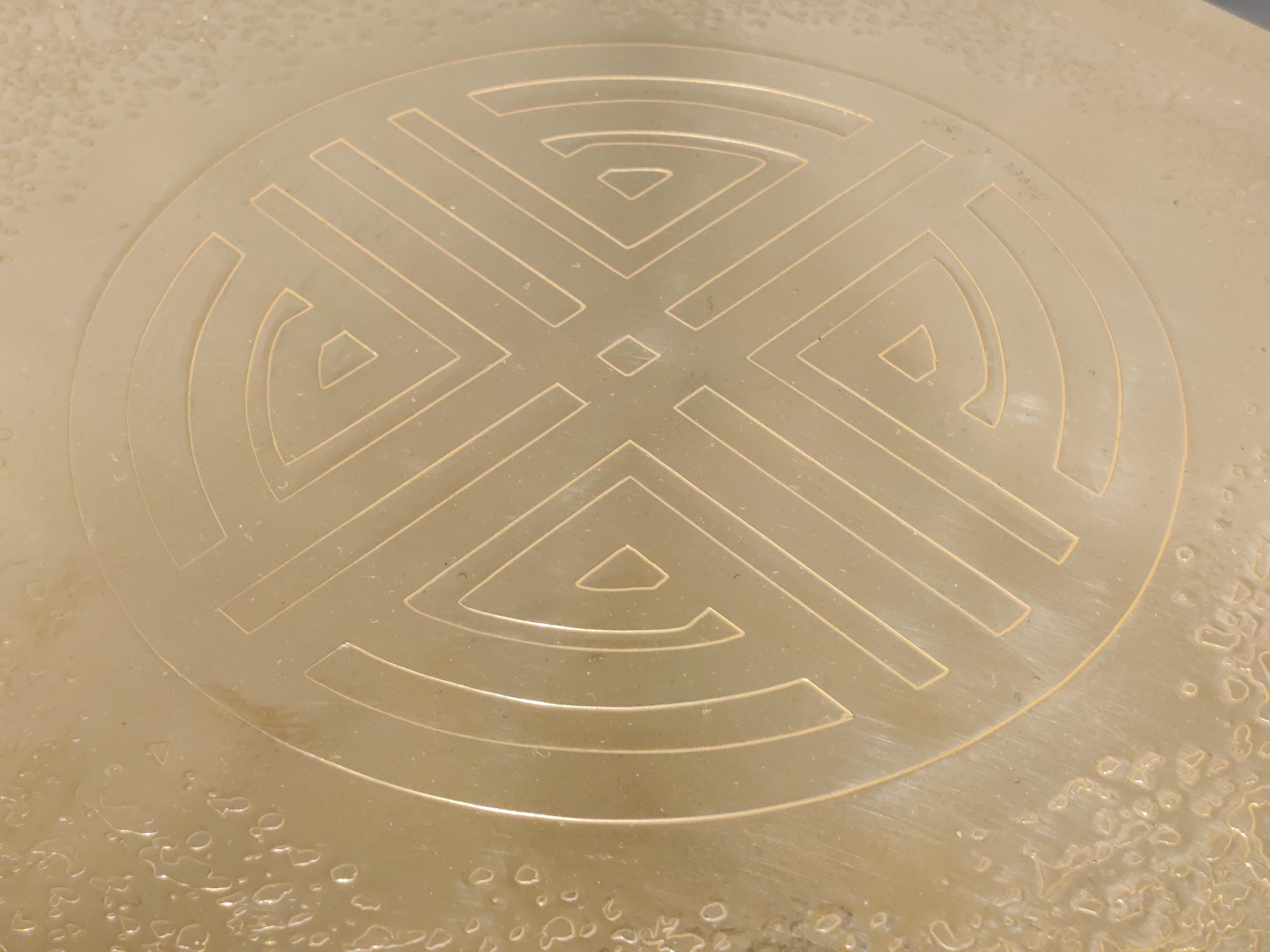 Vintage Etched Brass Coffee Table by Ricco D, 1970s For Sale 6