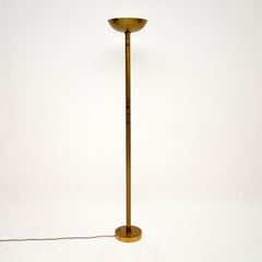 Vintage Etched Brass Floor Lamp by Willy Daro