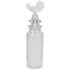 Vintage Cocktail Shaker aus geätztem Glas (3-teilig) von Paden City