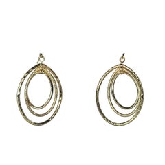 Vintage Etched Multi-Oval Dangle Earrings