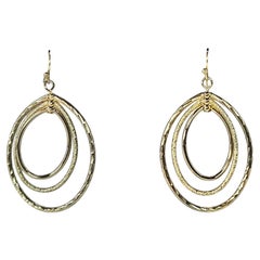 Vintage Etched Multi-Oval Dangle Earrings