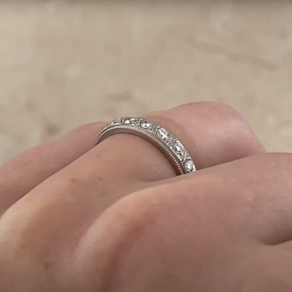 Anillo vintage de diamantes de eternidad (aprox. 0,40 quilates), platino, circa 1950 Retro en venta