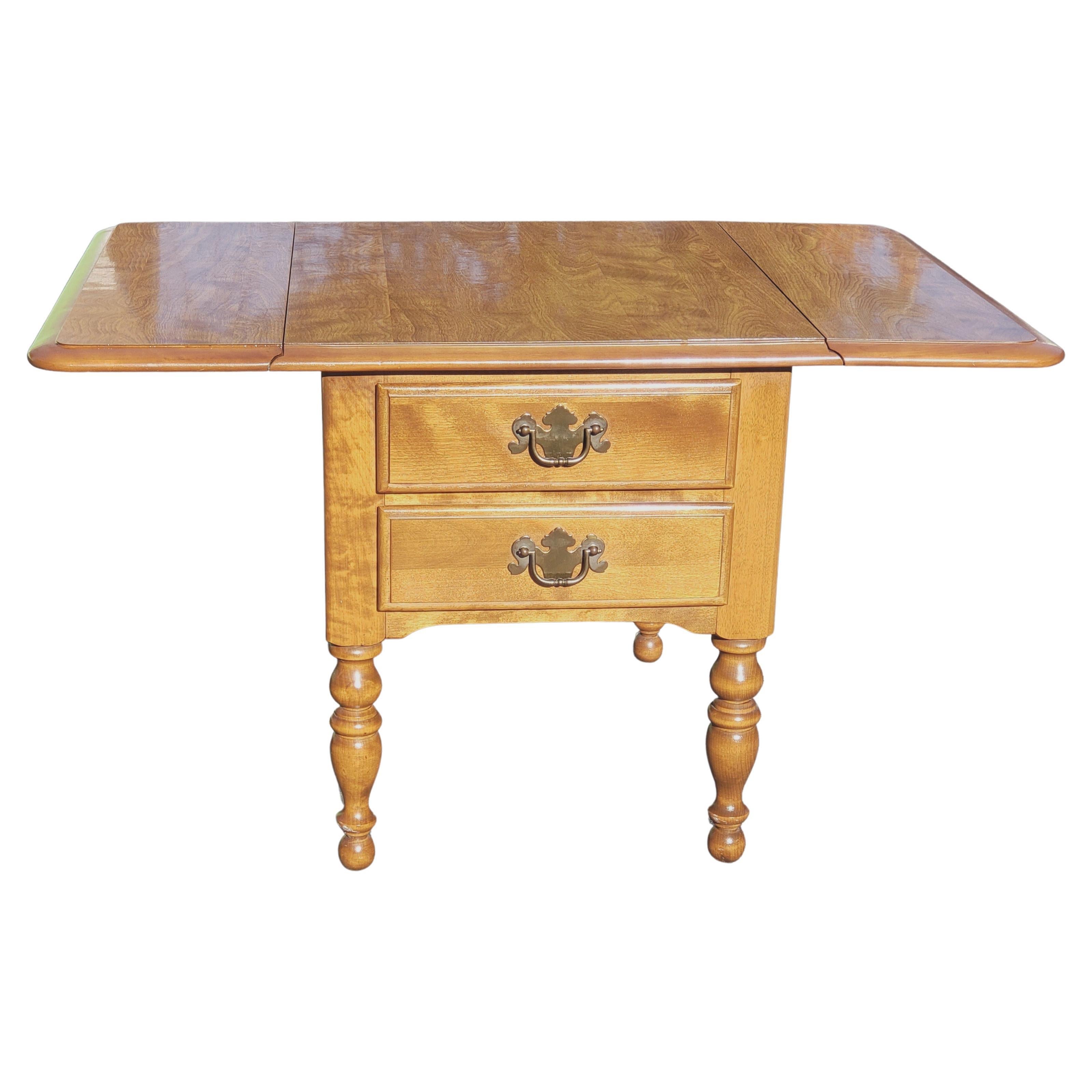 ethan allen drop leaf side table