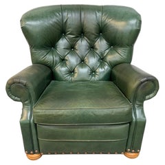 Vintage-Chesterfield-Liegesessel von Ethan Allen in Forrest Green-Leder