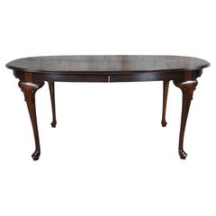 Retro Ethan Allen Georgian Court Queen Anne Cherry Oval Dining Table 11-6214
