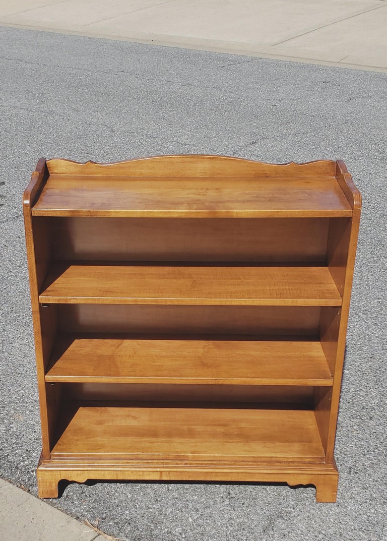 Vintage Ethan Allen Maple TwoShelf Low Bookcase For Sale at 1stDibs