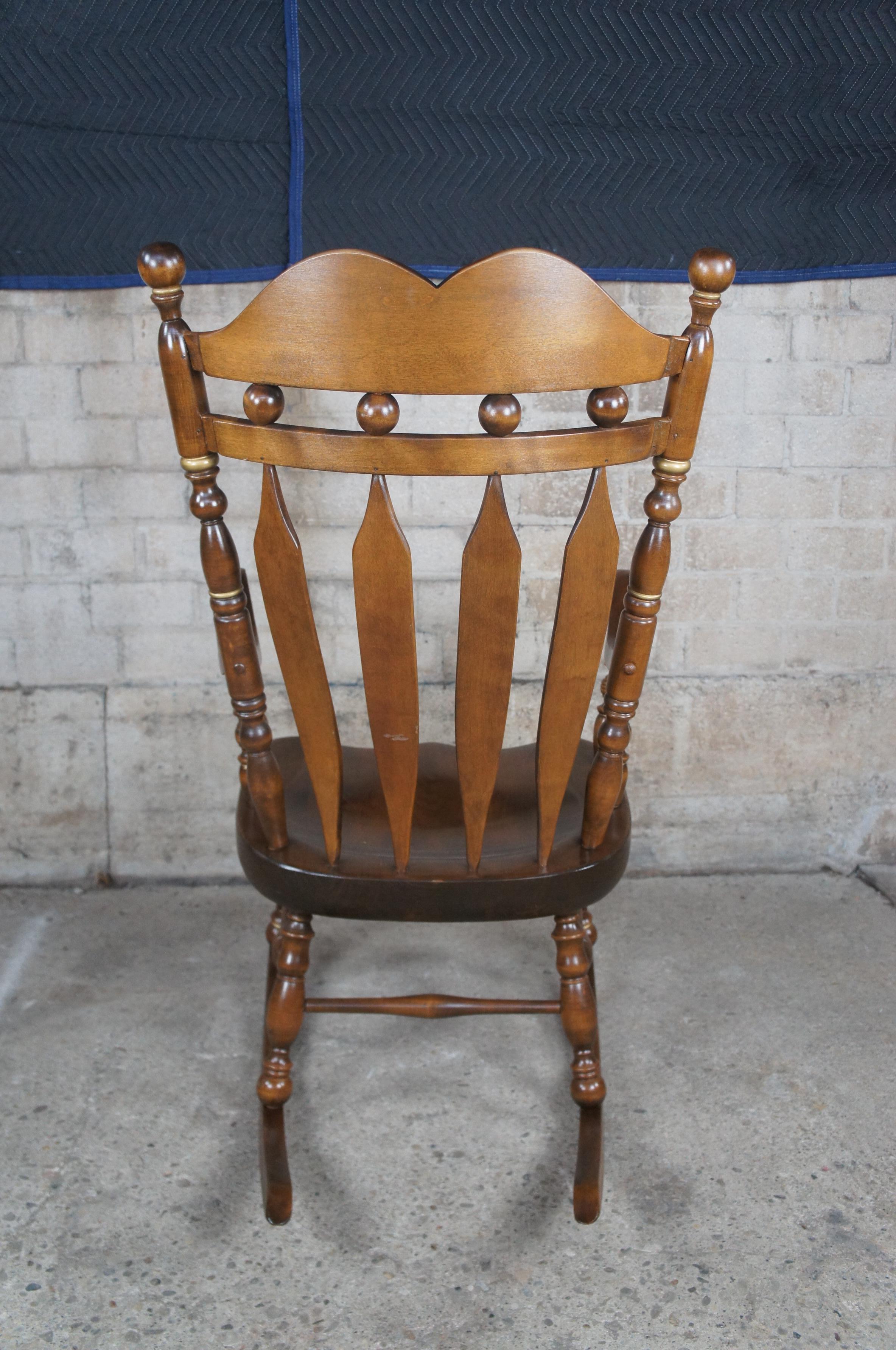 Vintage Ethan Allen Old Tavern Pine Stenciled Back Rocking Chair Rocker 12-9019 2