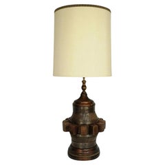 Used Ethan Allen Pine Cogwheel Nautical Rope Table Reading Lamp