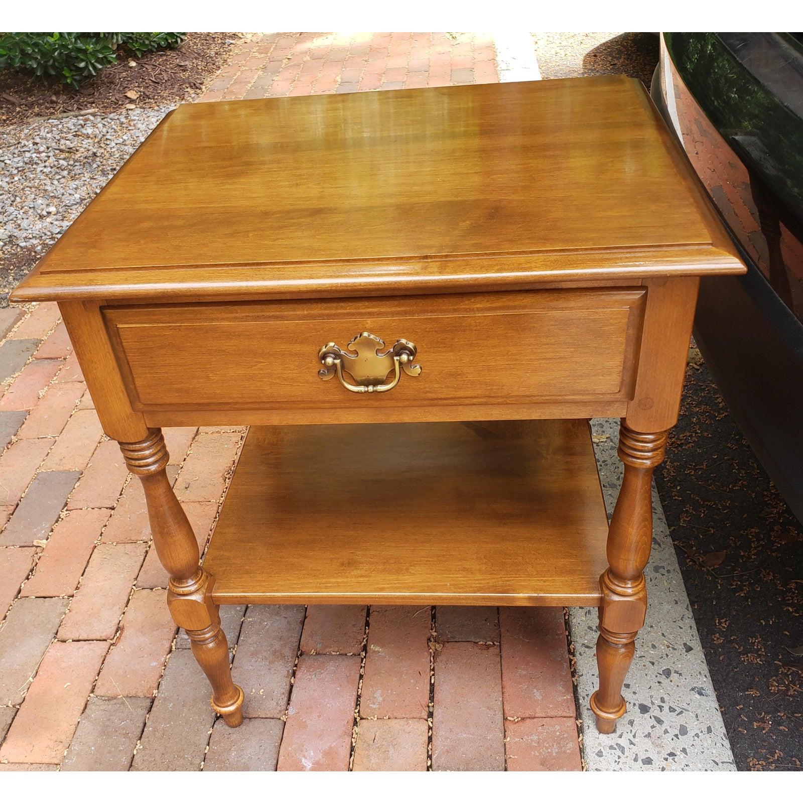 ethan allen side table vintage