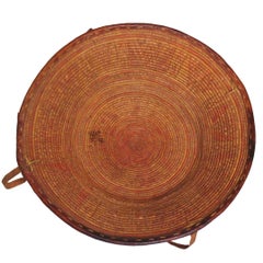 Vintage Ethiopian Handwoven Harari Grass Basket