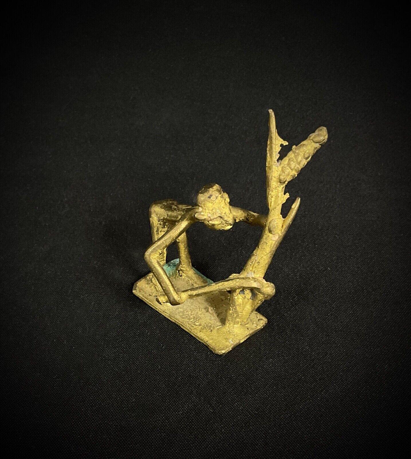 Statuetta etnica di bronzo vintage, 
