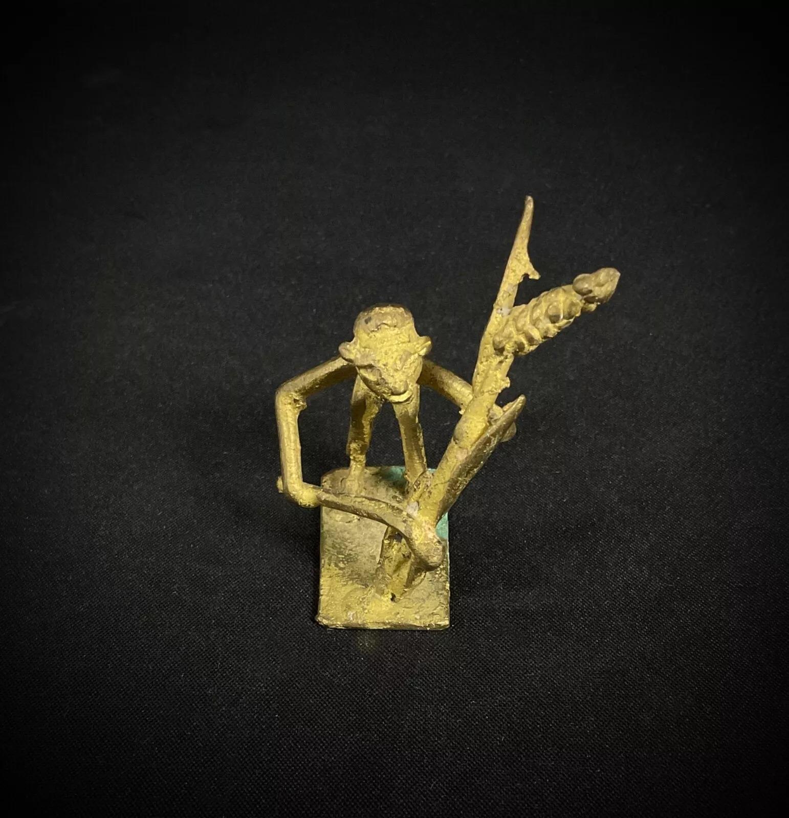 XX secolo Statuetta etnica di bronzo vintage, 