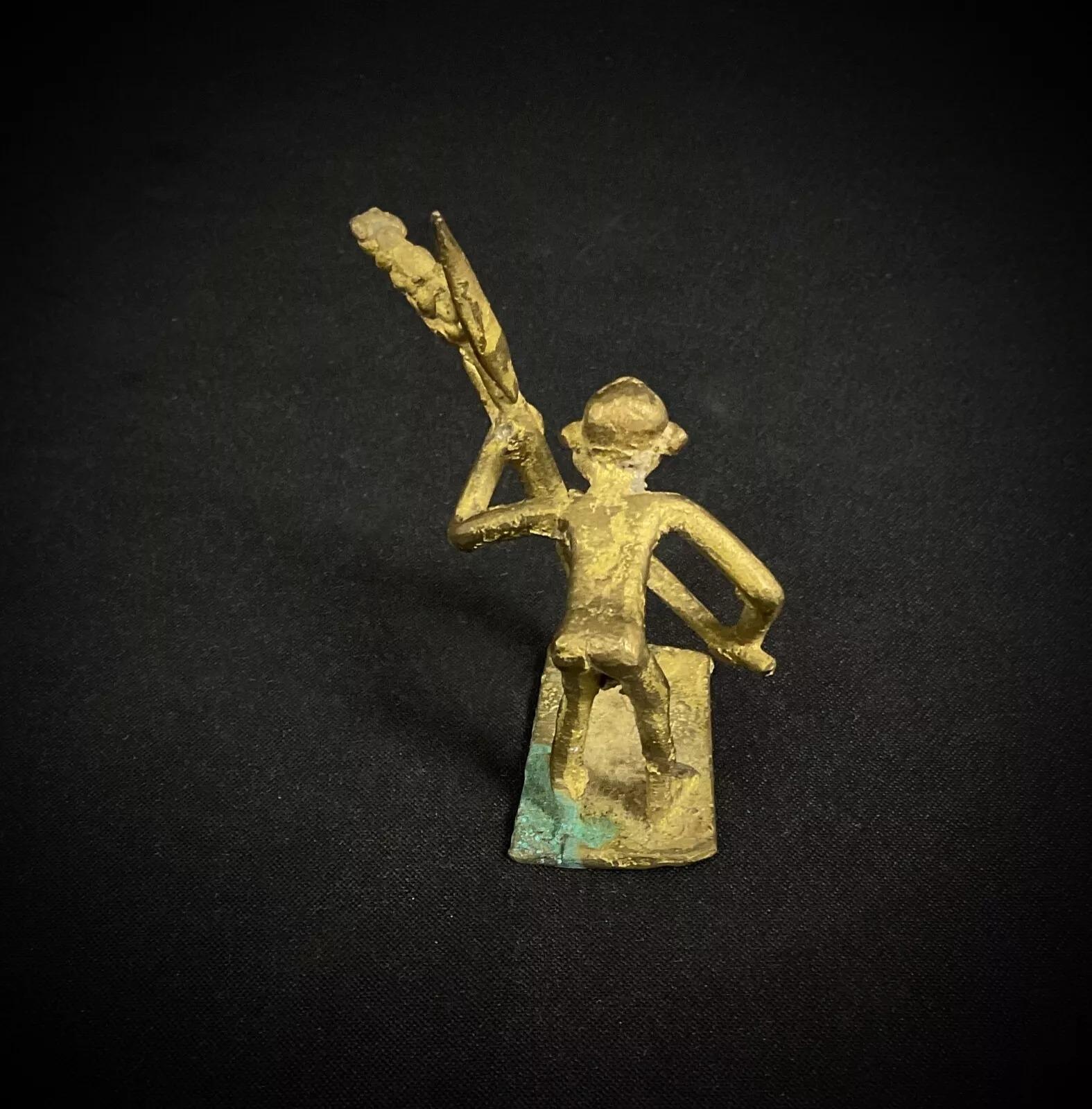 Statuetta etnica di bronzo vintage, 