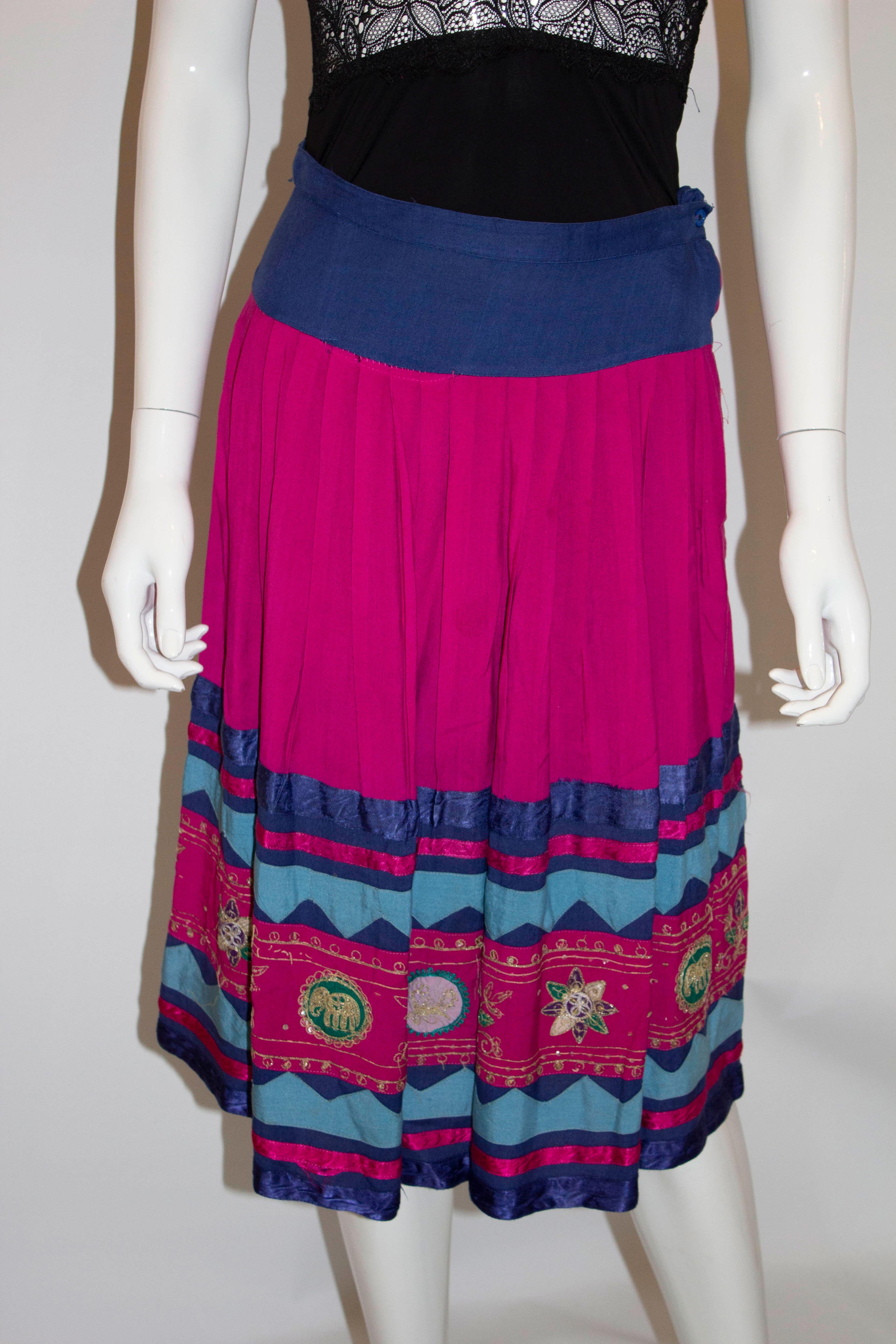 Vintage Ethnic Kobi Skirt  In Good Condition For Sale In London, GB