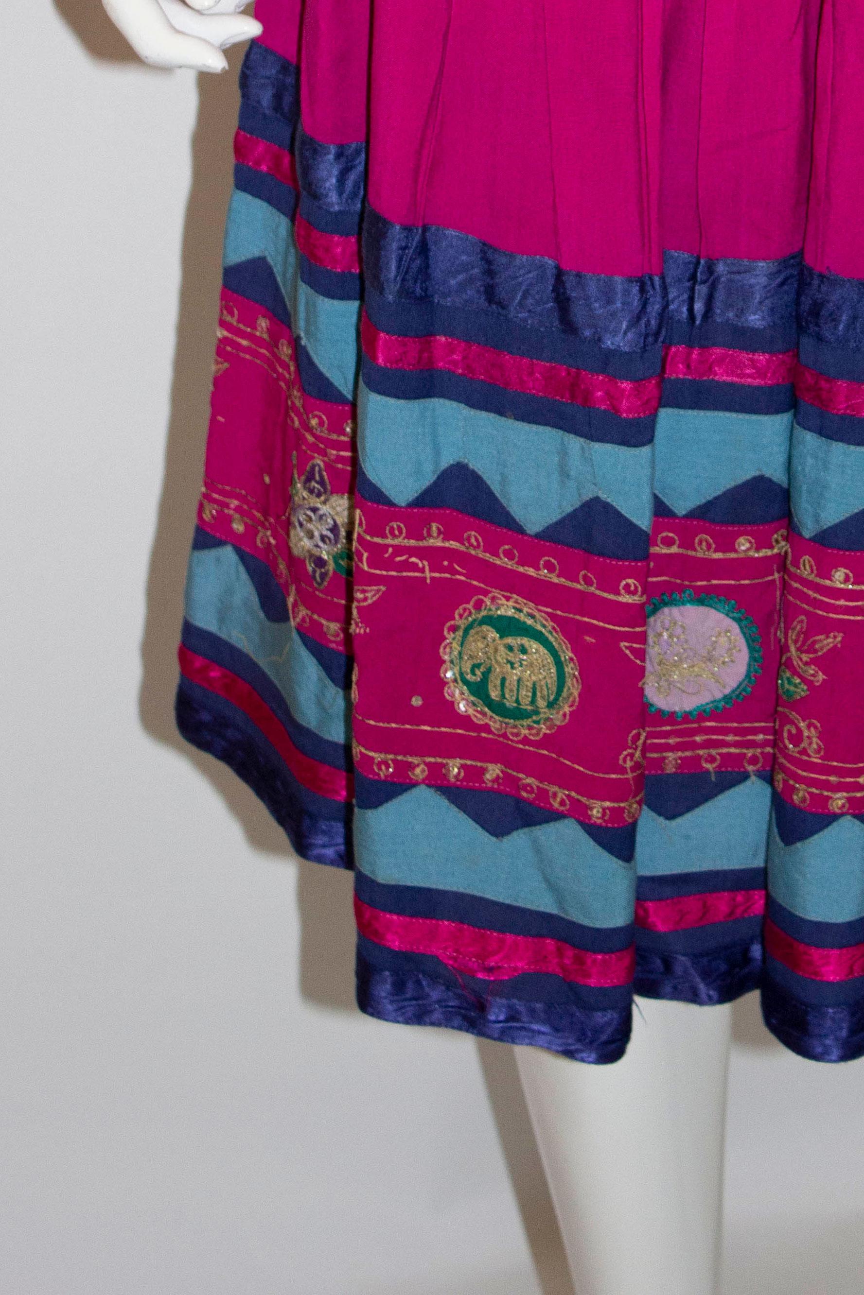 Vintage Ethnic Kobi Skirt  For Sale 1