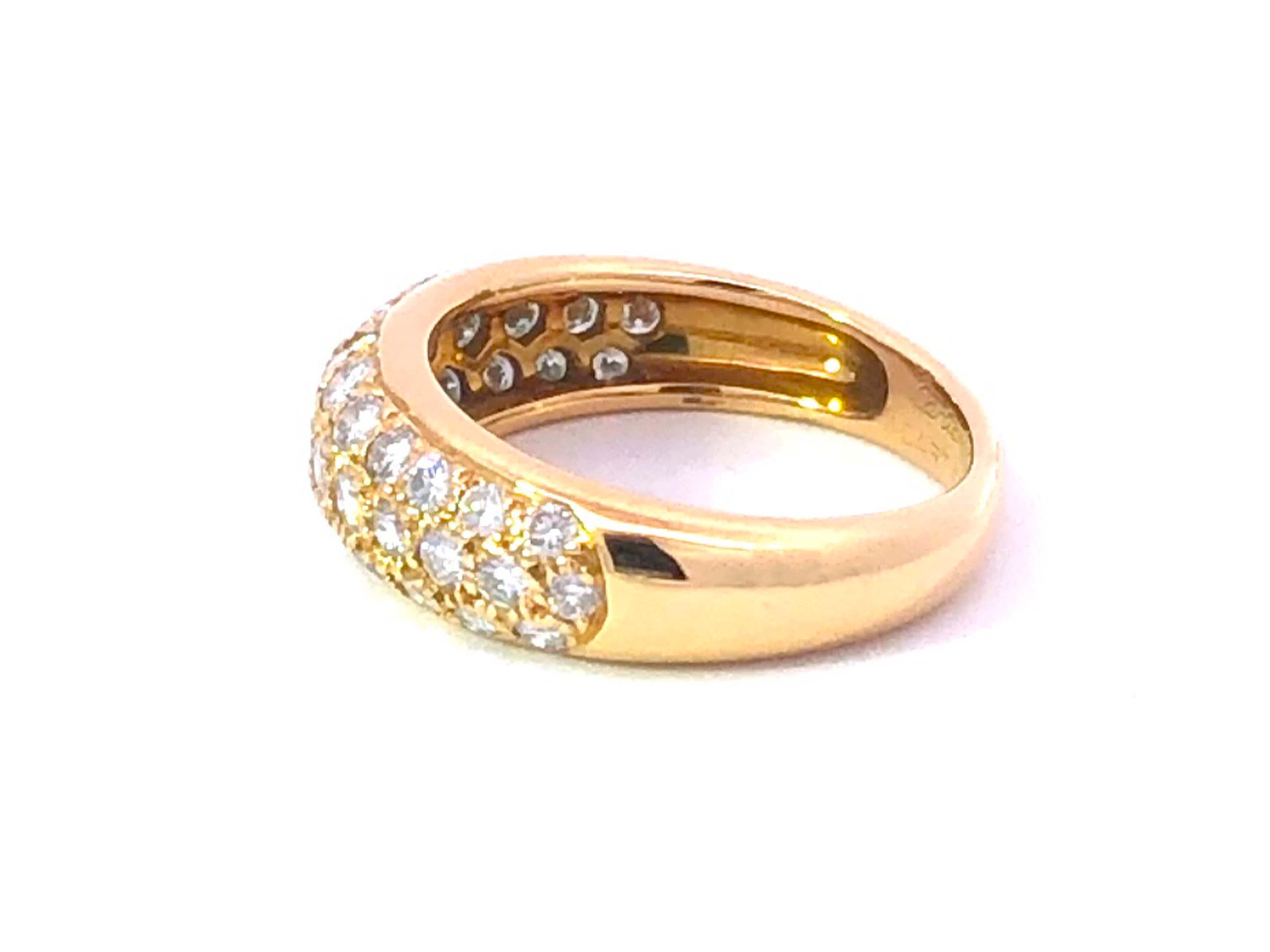 Vieille bague Étincelle De Cartier avec diamants en or jaune 18k Excellent état - En vente à Honolulu, HI