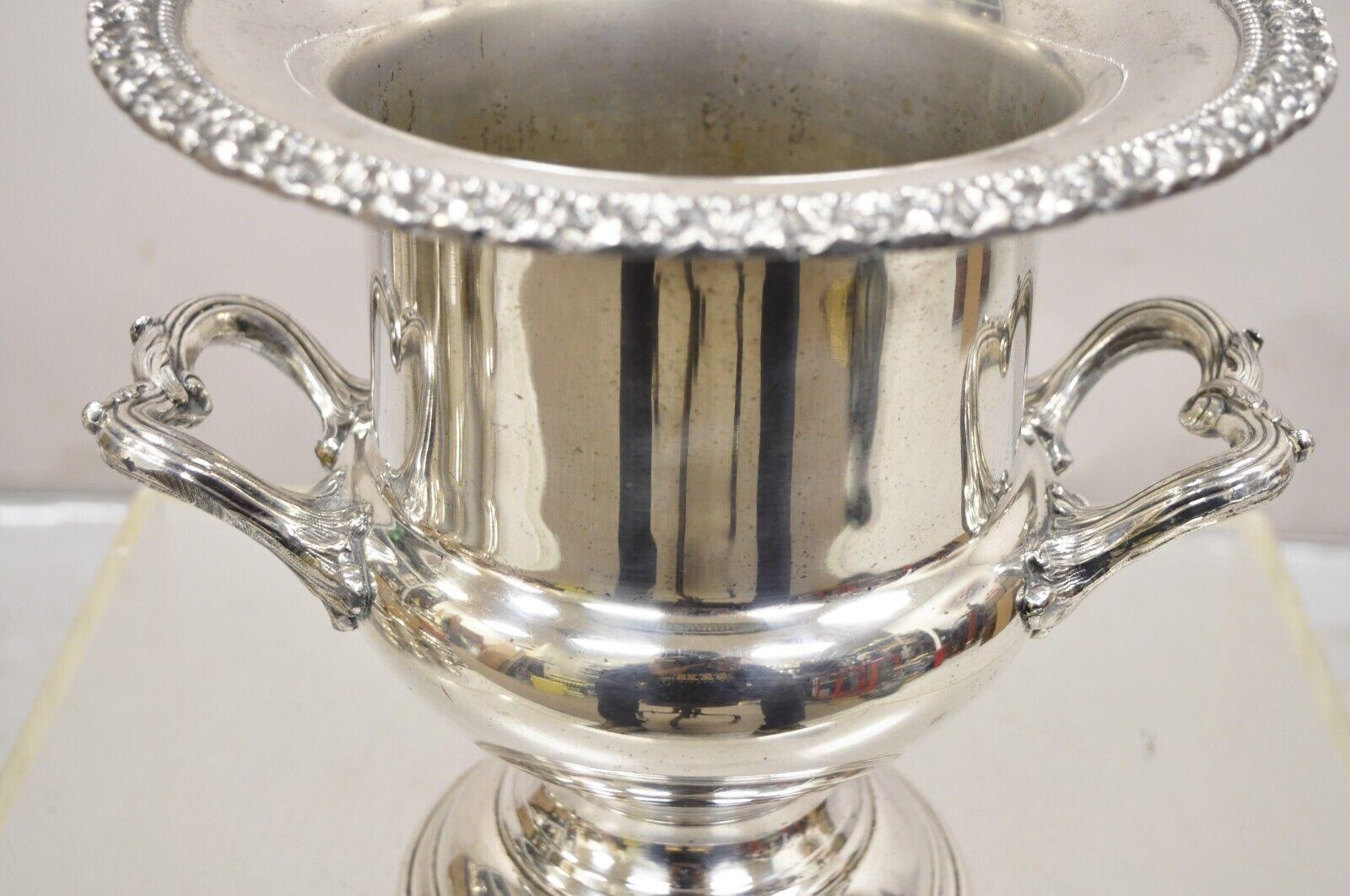 Vintage Eton Silber plattiert Twin Griff Trophy Cup Champagner Chiller Eiskübel im Angebot 5