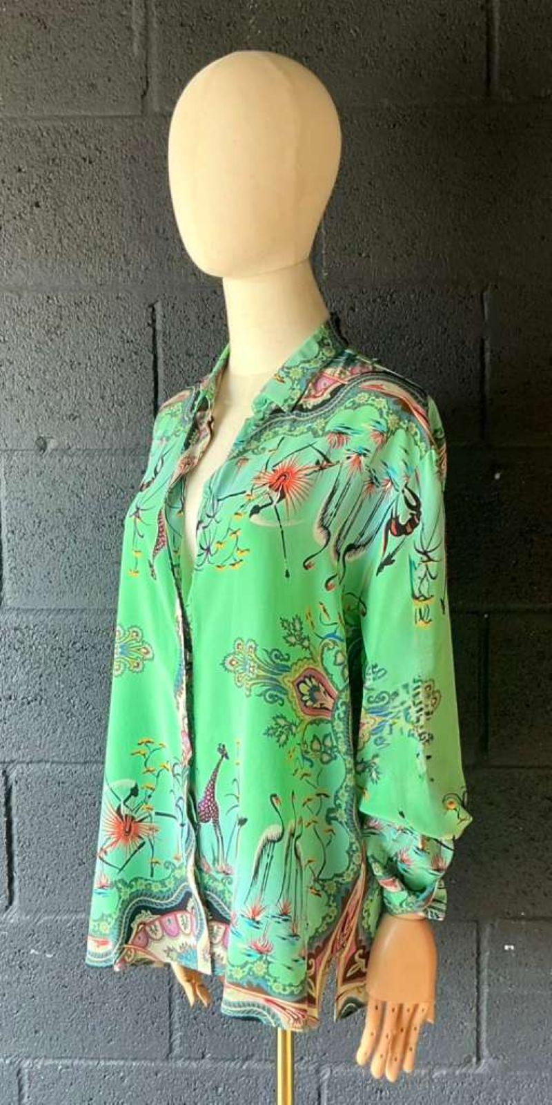 Camicetta vintage di Etro in seta Greene & Greene in vendita 1