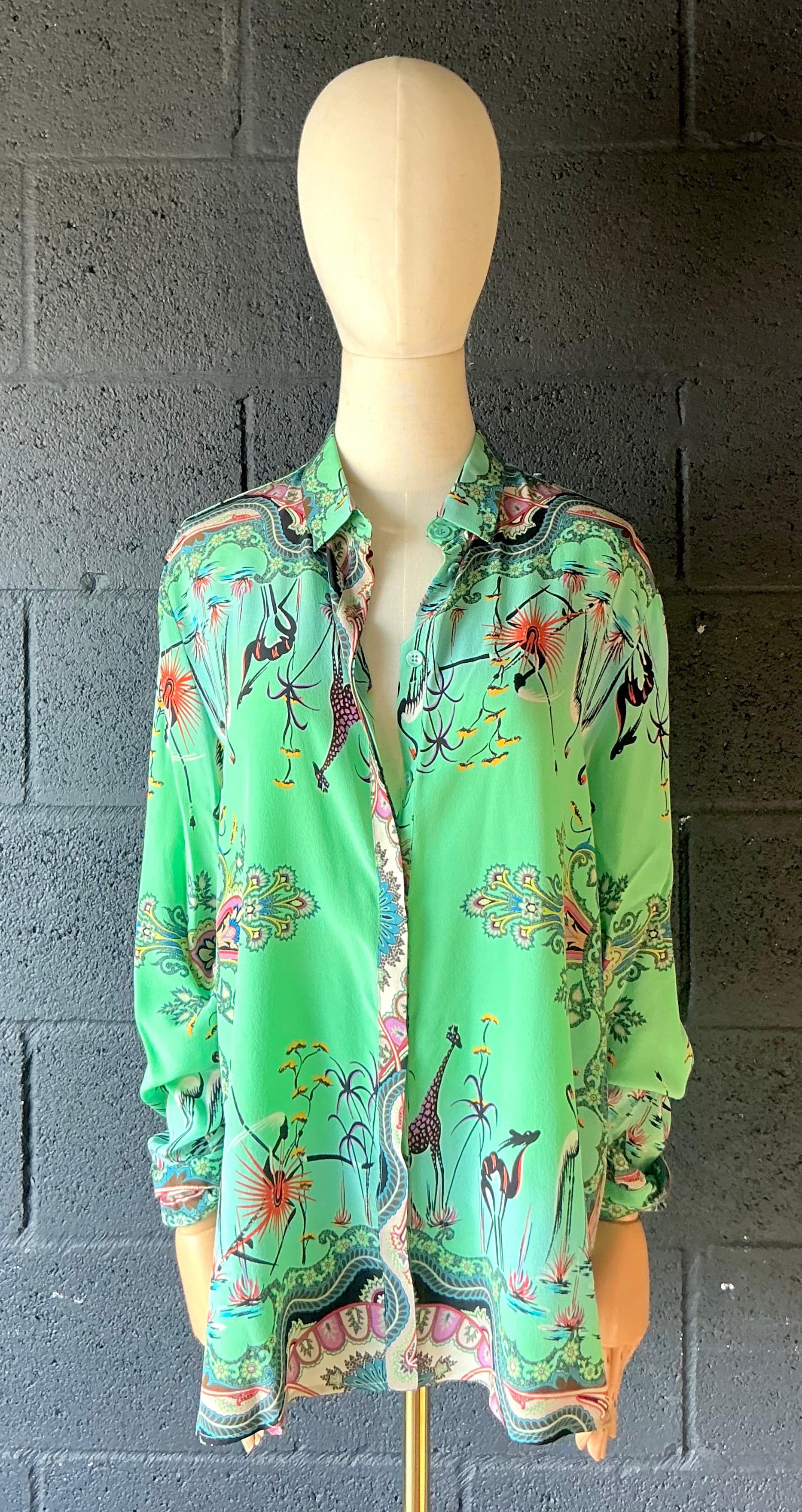 Camicetta vintage di Etro in seta Greene & Greene in vendita 2