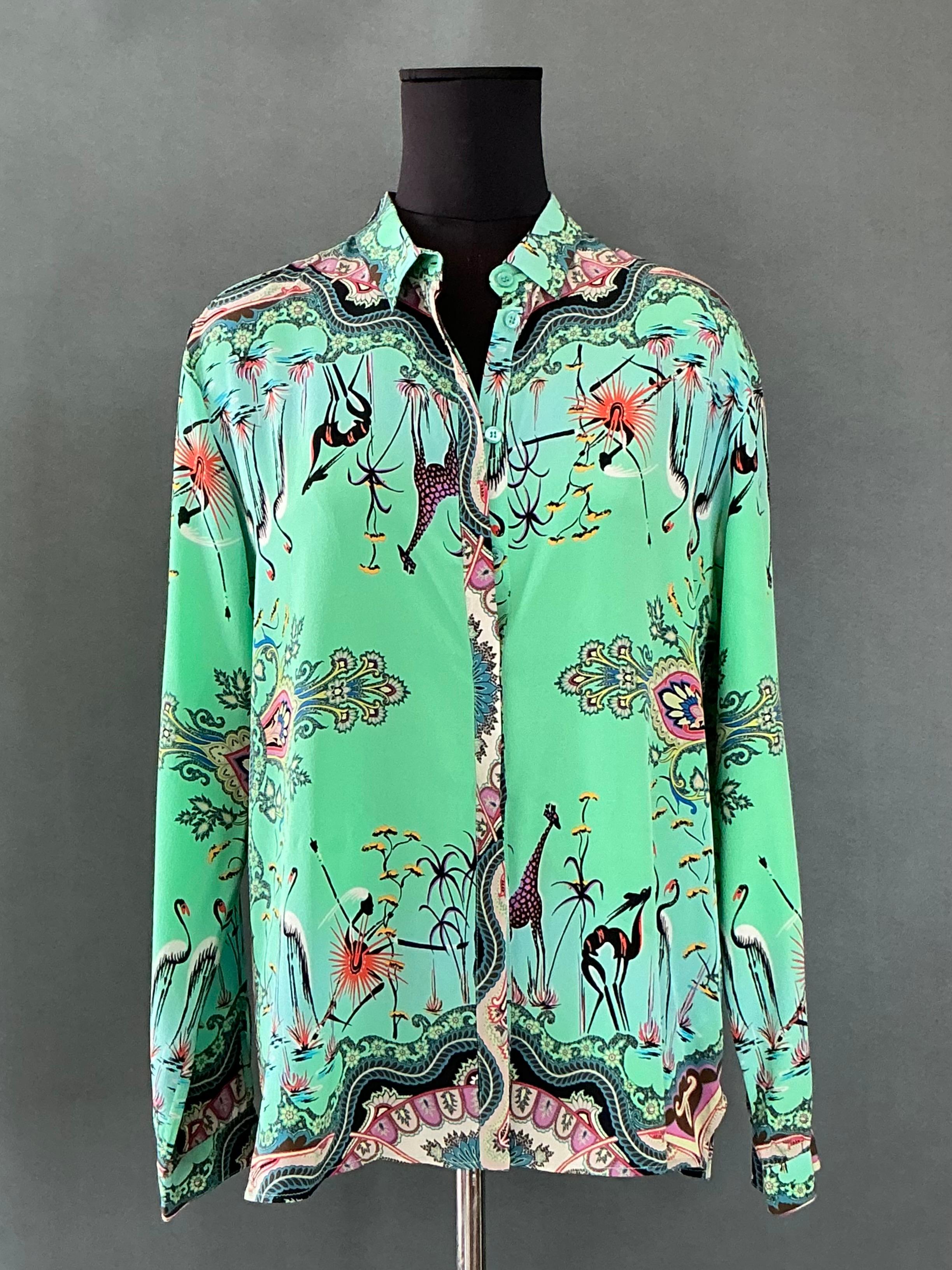 Camicetta vintage di Etro in seta Greene & Greene In condizioni buone in vendita a Lake Worth Beach, FL